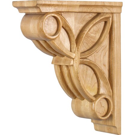 Hardware Resources 3" Wx8"Dx10"H Rubberwood Celtic Weave Art Deco Corbel COR6-2RW